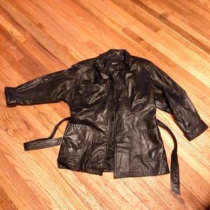 💲Wilsons Leather Thinsulste 3M liner, Belted Jacket size L